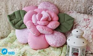 Восхитительная подушка-роза: мастер-класс для ценителей прекрасного Выкройки подушек цветов в натуральную величину